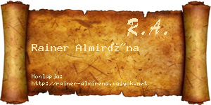 Rainer Almiréna névjegykártya